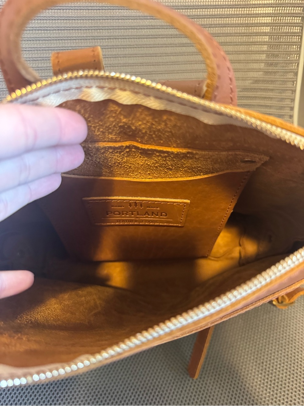 Portland Leather Honey Backpack Tote - Picture 7 of 7